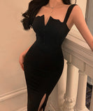 膝丈ドレス キャバドレス エレガント 気質 谷間魅せ 指名 セクシー XH2-DD3848