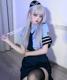 【4点セット】帽子付き体型カバープチプラブルーミニポリス(トップス/スカート/帽子/ネクタイ)XH2-FMS-L022