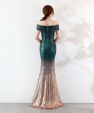 【6色】ロングドレス リボン パーティードレス オフショルダー お姫様 誕生日 演奏会 宴会 XH2-YEY1527#