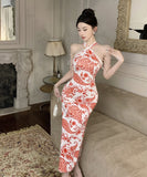 ロングドレス キャバドレス ナイトクラブ スリート 宴会 ホルターネック セクシー真珠 XH2-ZED886289DXH348A