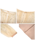 【2色】手作り 膝丈ドレス partyドレス チュール 真珠 エレガント 宴会 マーメイドドレス XH2-JY20876