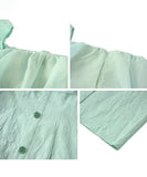 【手作り】膝丈ドレス フリル おしゃれ 小顔効果 スクエアネック エレガント XH2-JY20470