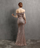 【7色】ロングドレス 高品質 キラキラ ナイトドレス 宴会 美足効果 演奏会 XH2-YEY18355#