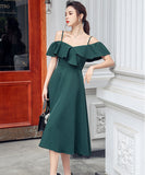 【4色】ロングドレス フリル エレガント 大人 レディース 気質 XH2-ZED888677GD653