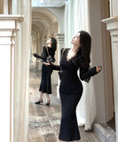 【2色】ロングドレスキャバドレス セクシー タイトドレス レース マーメイドドレス 指名 谷間見せ XH2-XKD-D355-5982-Nov16