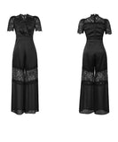 【手作り】ワイドパンツ パッチワーク レース エレガント ゴージャス 通勤 高級感 新作 XH2-JY50145