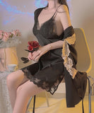 【2点セット】2色 パジャマ  セクシー ルームウェア 女子力 エロかわいい XH8-GR3324