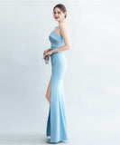 【5色】ロングドレス Party ワンショルダー セクシー キャバドレス セクシー 誕生日 演奏会 宴会 XH2-YEY19967#