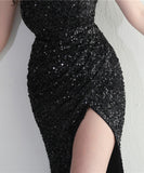 【7色】ロングドレス キラキラ パーティードレス オフショルダー お姫様 誕生日 演奏会 宴会 XH2-YEY19768#