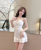 【3色】キャバドレス ミニドレス フリル セクシー 谷間魅せ 指名 気質 XH2-DD5831