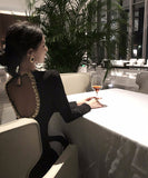 ロングドレス キラキラ パーティードレス キラキラ エレガント 宴会 キャバドレス XH2-DD7658