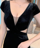 【2色】ロングドレス ナイトドレス 宴会 エレガント 谷間見せ セクシー スリート キャバクラ 指名 気質 XH2-DD5377