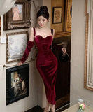 膝丈ドレス 肌見せ エレガント 気質 セクシー 着痩せ おしゃれ XH2-ZED881073DXH348