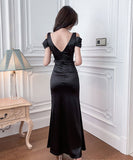 【2色】ロングドレス キャバドレス 蝶 ナイトクラブ スリート 宴会 エレガント セクシー XH2-JX5065