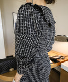 ミニドレス 秋新作 大人可愛い フリル 着瘦せ 通勤 エレガント 気質 XH2-ZED88815B22