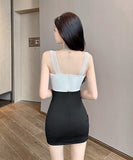 【4色】キャバドレス セクシー ミニドレス 谷間魅せ 非対称 XH2-DD4603