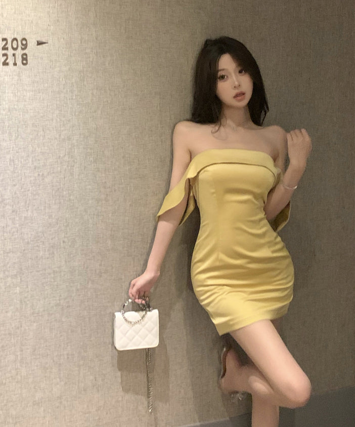 ミニドレスキャバドレスchicオフショルダーセクシータイトドレス ミニドレスキャバドレスchicオフショルダーセクシータイトドレス