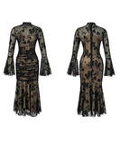 手作り ロングドレス 高品質 レース チュール フリル セクシー エレガント マーメイド XH2-JY20743