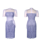 【手作り】膝丈ドレス キャバドレス 高品質 レース チュール エレガント 気質 XH2-JY20366