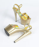 【5色】ハイヒール パンプス 17cm キラキラ スリッパ 美脚効果 歩きやすい 流行り OL 百掛け 透かし彫り ヒール 靴 XH5-JJMX181-Q11