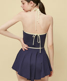 水着ビキニワンピースAライン体型カバー露出控え着痩せ気質フラワーカワセクシー XH7-DP-A31753