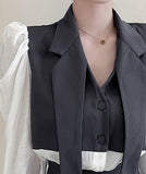 【2点セット】【3色】ミニドレス 大人可愛い 韓国っぽ おしゃれ 着瘦せ パフスリーブ XH2-ZED886831GD653