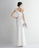 【6色】ロングドレス ナイトドレス 宴会 ワンショルダー フリル 演奏会 誕生日 XH2-YEY19559#