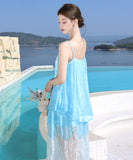 ロングドレス サンドレス キャミワンピ セクシー レース カワセクシー SNS話題 旅行 おしゃれ XH2-CD6-157-32140700