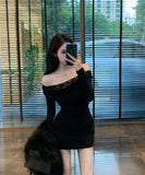 【2色】ミニドレス タイトドレス レース セクシー キャバドレス ナイトクラブ XH2-ZED88848DXH342