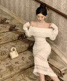 ミニドレス キャバドレス チュール ワンショルダー 気質 おしゃれ レース YH2-ZED888247DXH238A