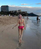 ビキニ セクシー 水着 モノキニ 背露出 温泉 蝶結び YH7-XYX2976