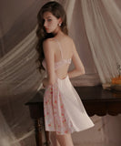 セクシー ルームウェア パット付き パジャマ レース 花柄 XH8-GR4946