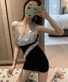 【2色】ミニドレス キャバドレス 新作 キラキラ 今年 パーティー MY2-MLS4088A