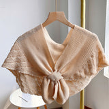 マント 肩挂け ストール ショール ニット 秋冬 防寒 かわいい MY9029