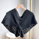 マント 肩挂け ストール ショール ニット 秋冬 防寒 かわいい MY9029