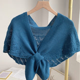 マント 肩挂け ストール ショール ニット 秋冬 防寒 かわいい MY9029