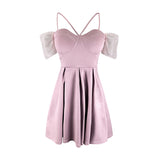 4色 キャバドレス ミニドレス 大人かわいい 二の腕隠し 体型カバー 新作 MY2-YM8645