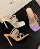 夏新作  ハイヒール  サンダル  ダイヤ  キラキラ  高級感  披露宴  LT5-XL-ZL-8102-7