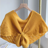 マント 肩挂け ストール ショール ニット 秋冬 防寒 かわいい MY9029