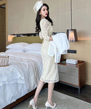 レース   名媛スタイル  ロングドレス  高品質 上手なデザイン 結婚式  LT2-JY9409