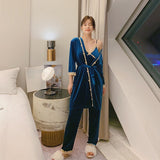 5色 3点セット フランネル ルームウェア セクシー 暖かい 柔らかい MY8003-ALE0833