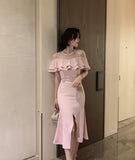 フリル 可愛い エレガント マーメイドスカート 高品質 通勤 XH2-JY1964