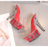 14.5cmスティレットローズサンダルYN5014