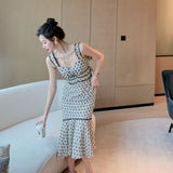 スリムフィットのレーススリングラップ胸ドレス2180