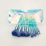 6色 10本セット 収納ケース付き ピカピカ かわいい メイクブラシ メイク MY9033