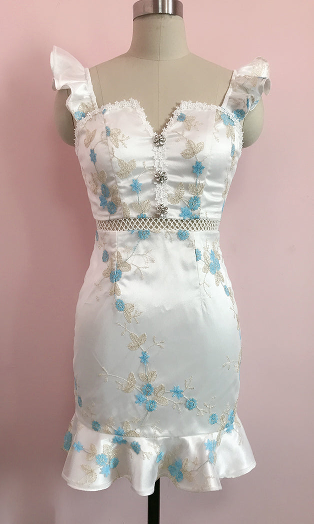 刺繡のかわいいドレス ミニドレス YN1070