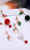 楽しいクリスマスツリーイヤリングYN3017