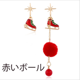 楽しいクリスマスツリーイヤリングYN3017