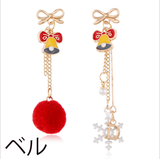 スノーフレーク非対称クリスマスイヤリングYN3018