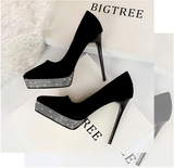 スパンコールスティレットプラットフォームハイヒールYN5006